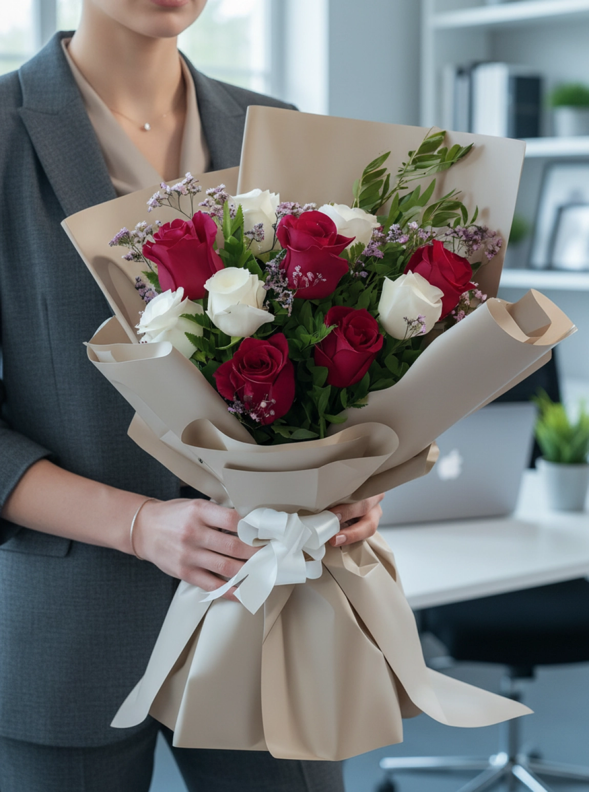 10 Tane Güllü Buket