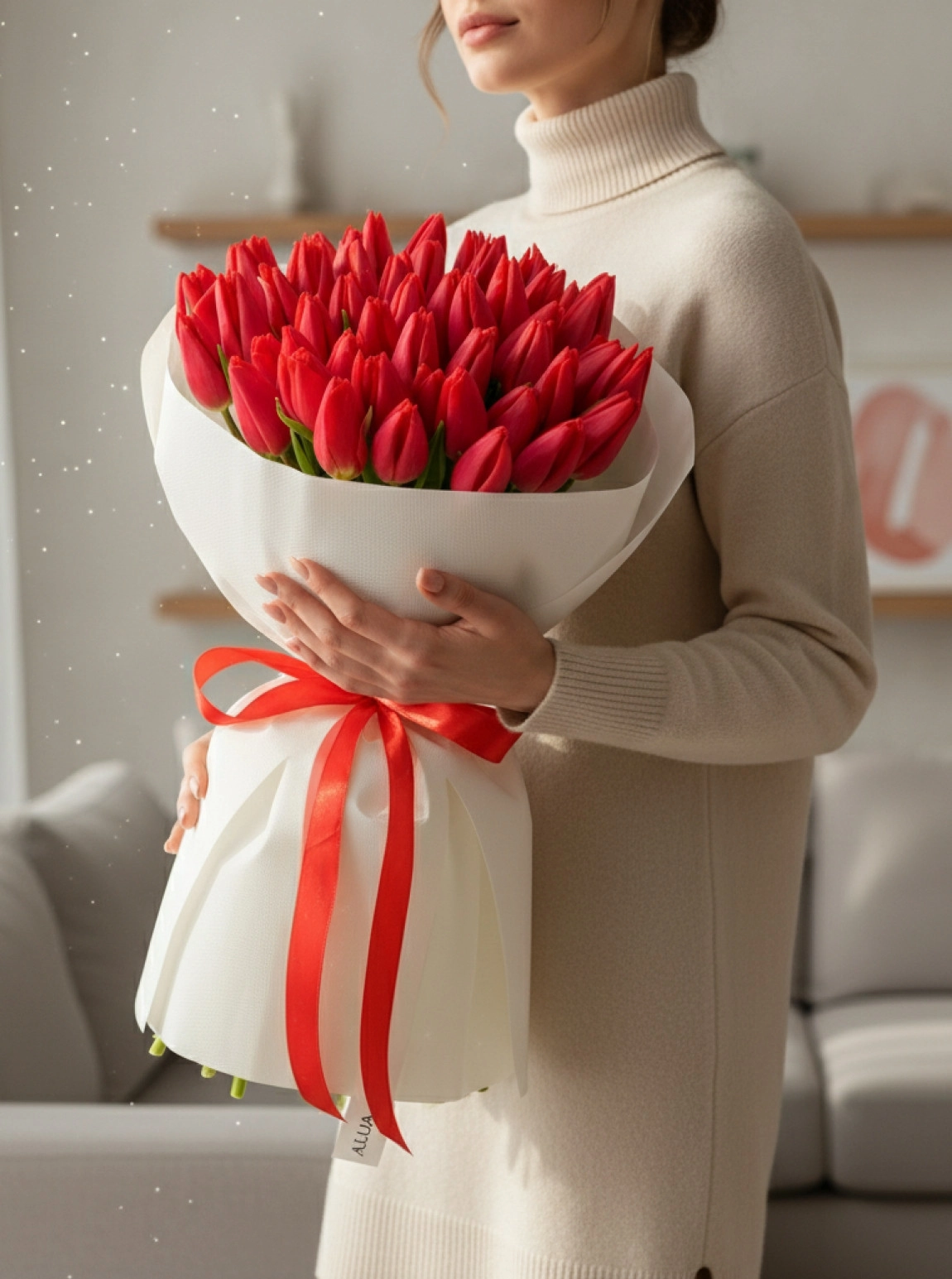 50 Adet Kırmızı Lale Buketi