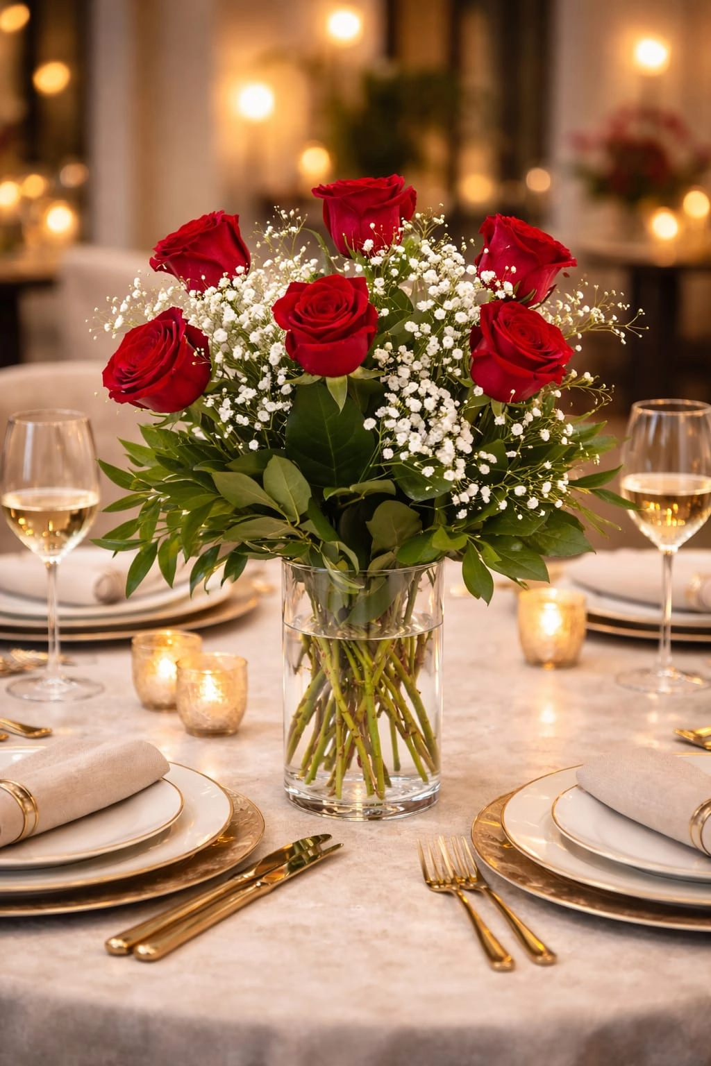 Kırmızı Güller Camda