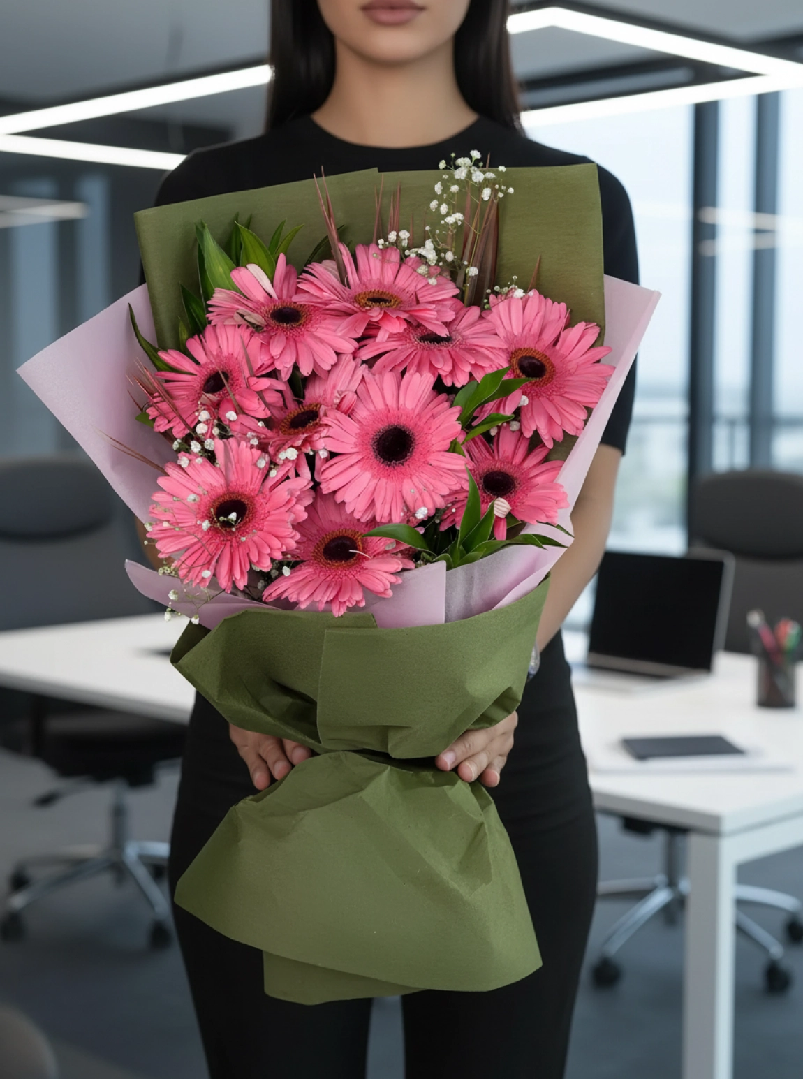 Pembe Gerbera Buketi
