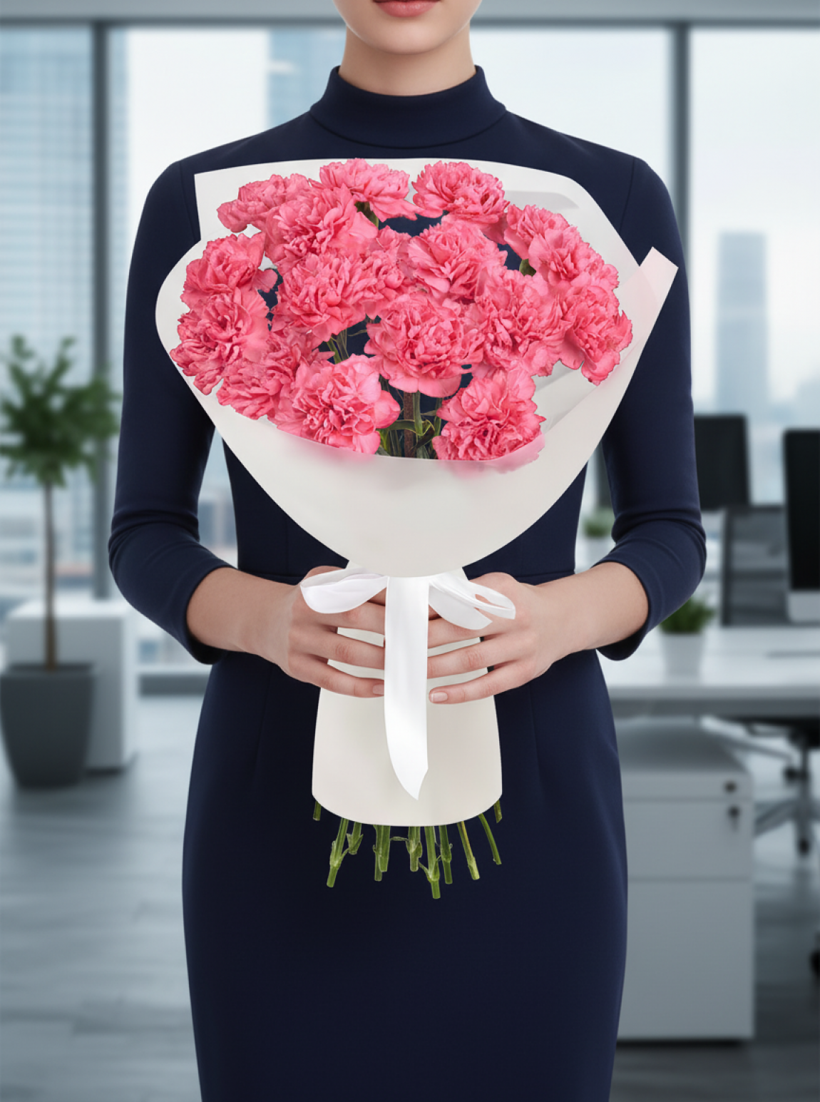 Pembe Karanfil Buketi