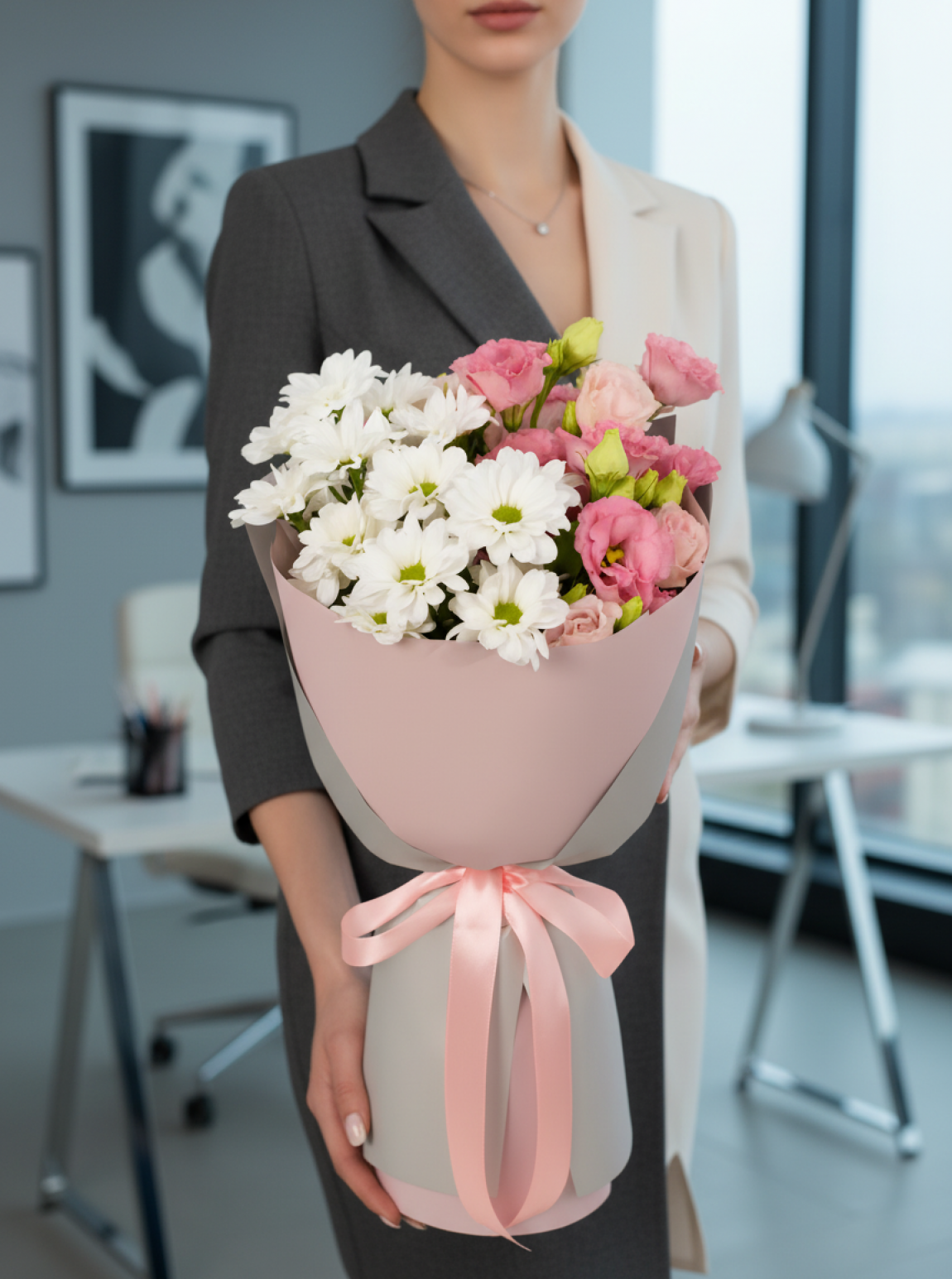 Karanfil ve Papatya Buketi