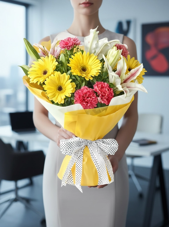 Karanfil ve Gerbera Buketi