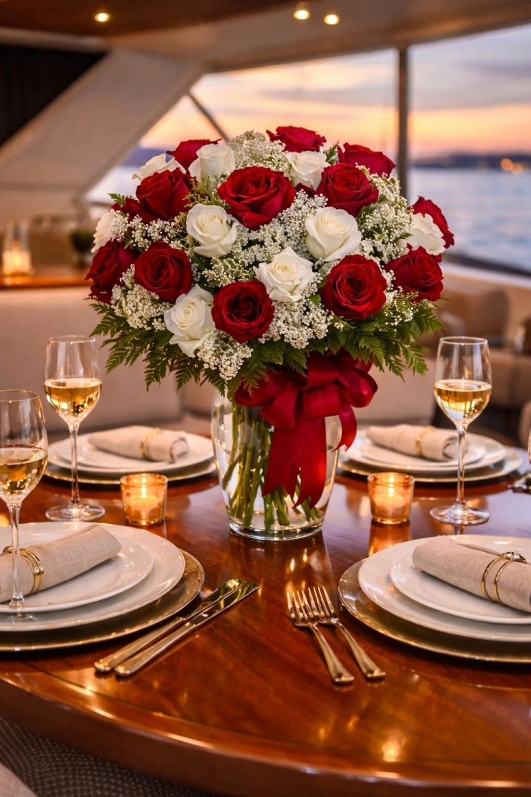 Kırmızı Beyaz Güller 