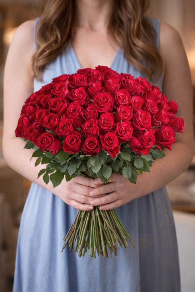 Kırmızı Gülden Buket 