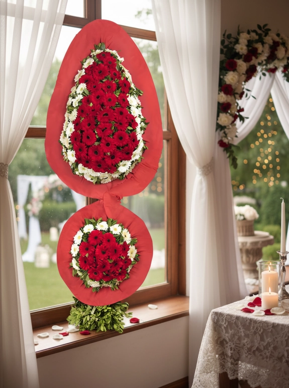 Kırmızı Uygun Fiyatlı Çelenk