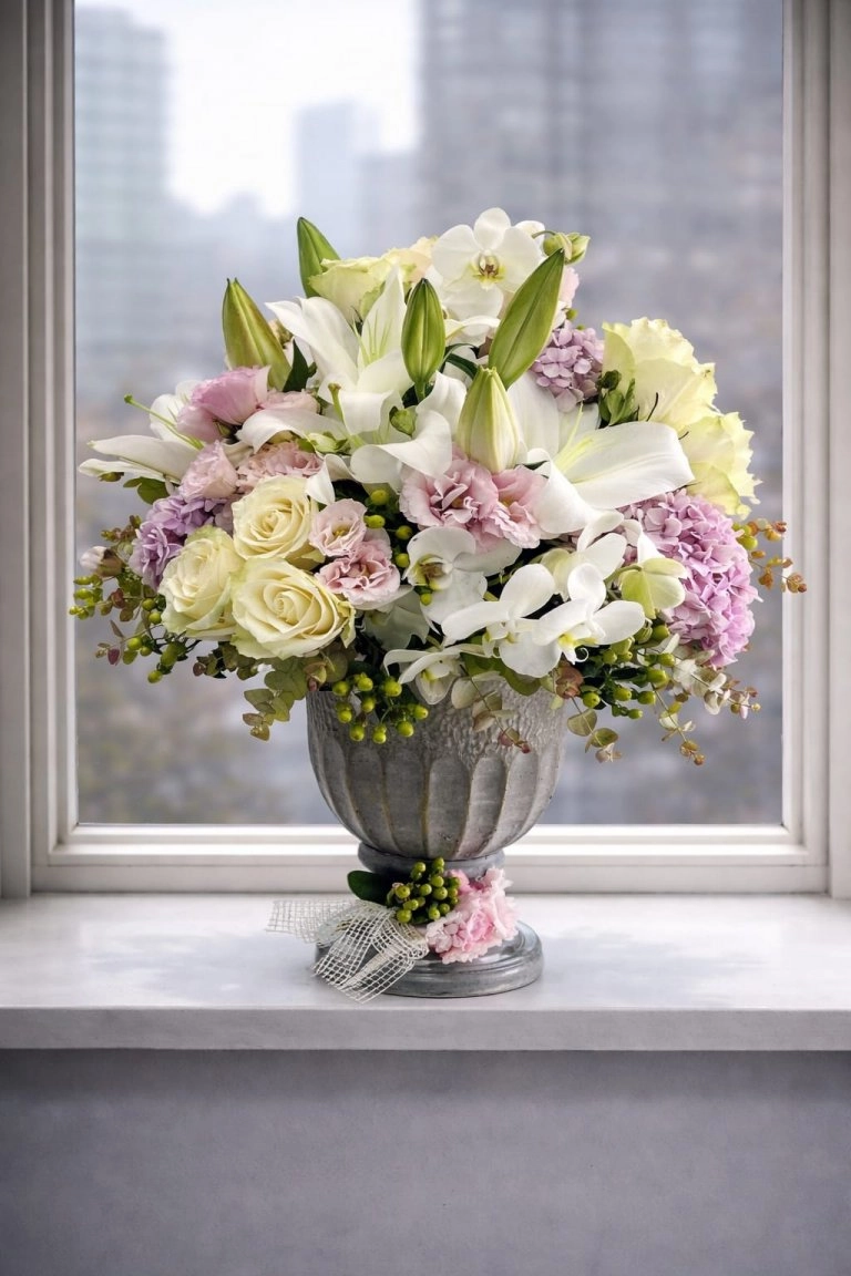 Pembe Beyaz Tonlarda Çiçek