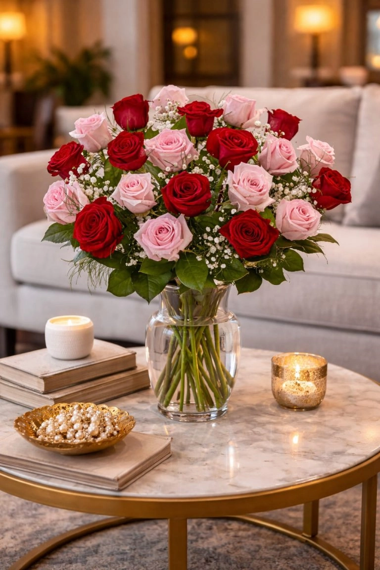 Pembe Kırmızı Güller 