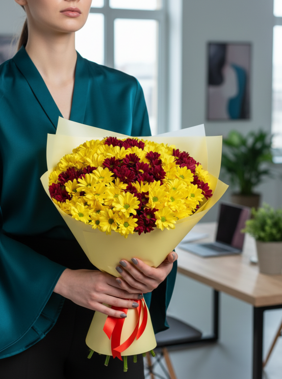 Sarı ve Kırmızı Buket