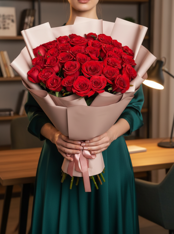 31 Adet Kırmızı Gül Buketi