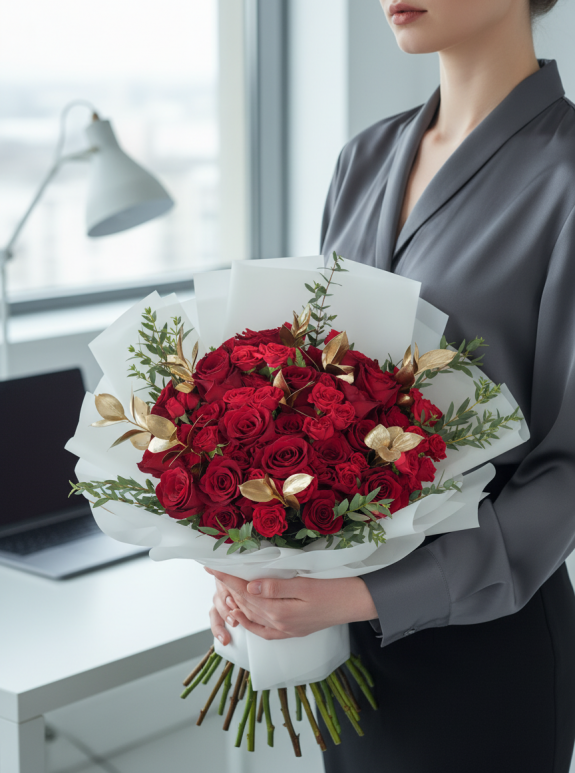 40 Tane Premium Gül Buketi