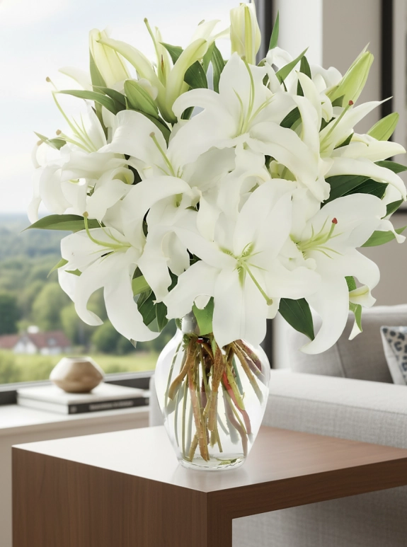 Vazoda Büyük Boy Lilyumlar