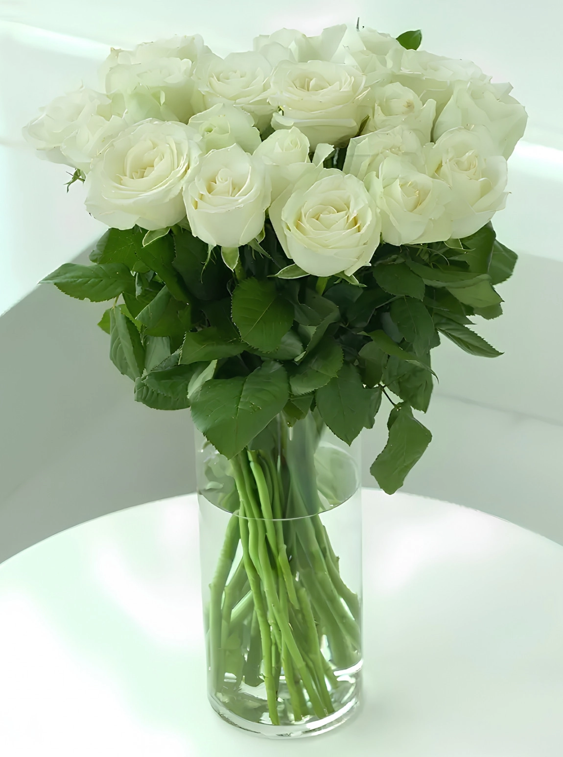 Vazoda 20 Beyaz Gül